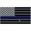 Grey Thin Blue Line Flag Decal 4" or 6" Thumbnail