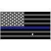 Grey Thin Blue Line Flag Decal 4" or 6" Thumbnail