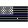 Grey Thin Blue Line Flag Decal 4" or 6" Thumbnail
