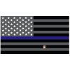 Grey Thin Blue Line Flag Decal 4" or 6" Thumbnail