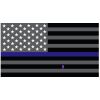 Grey Thin Blue Line Flag Decal 4" or 6" Thumbnail