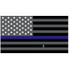 Grey Thin Blue Line Flag Decal 4" or 6" Thumbnail
