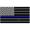 Grey Thin Blue Line Flag Decal 4" or 6" Thumbnail