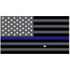 Grey Thin Blue Line Flag Decal 4" or 6" Thumbnail