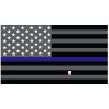Grey Thin Blue Line Flag Decal 4" or 6" Thumbnail