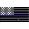 Grey Thin Blue Line Flag Decal 4" or 6" Thumbnail