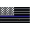 Grey Thin Blue Line Flag Decal 4" or 6" Thumbnail