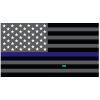Grey Thin Blue Line Flag Decal 4" or 6" Thumbnail