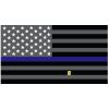 Grey Thin Blue Line Flag Decal 4" or 6" Thumbnail