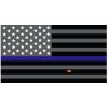 Grey Thin Blue Line Flag Decal 4" or 6" Thumbnail