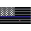 Grey Thin Blue Line Flag Decal 4" or 6" Thumbnail
