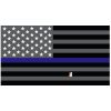 Grey Thin Blue Line Flag Decal 4" or 6" Thumbnail