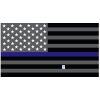 Grey Thin Blue Line Flag Decal 4" or 6" Thumbnail