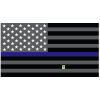 Grey Thin Blue Line Flag Decal 4" or 6" Thumbnail