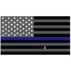 Grey Thin Blue Line Flag Decal 4" or 6" Thumbnail