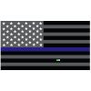 Grey Thin Blue Line Flag Decal 4" or 6" Thumbnail