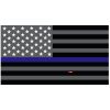 Grey Thin Blue Line Flag Decal 4" or 6" Thumbnail