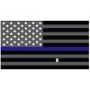 Grey Thin Blue Line Flag Decal 4" or 6" Thumbnail