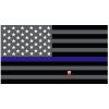 Grey Thin Blue Line Flag Decal 4" or 6" Thumbnail