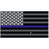 Grey Thin Blue Line Flag Decal 4" or 6" Thumbnail