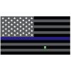 Grey Thin Blue Line Flag Decal 4" or 6" Thumbnail