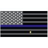 Grey Thin Blue Line Flag Decal 4" or 6" Thumbnail