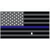 Grey Thin Blue Line Flag Decal 4" or 6" Thumbnail