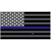 Grey Thin Blue Line Flag Decal 4" or 6" Thumbnail