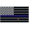 Grey Thin Blue Line Flag Decal 4" or 6" Thumbnail