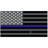 Grey Thin Blue Line Flag Decal 4" or 6" Thumbnail