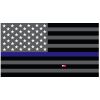 Grey Thin Blue Line Flag Decal 4" or 6" Thumbnail
