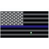 Grey Thin Blue Line Flag Decal 4" or 6" Thumbnail