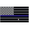 Grey Thin Blue Line Flag Decal 4" or 6" Thumbnail