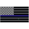 Grey Thin Blue Line Flag Decal 4" or 6" Thumbnail