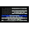 Thin Blue Line Blessed are the Peacemakers Flag Decal 4" or 6" Thumbnail