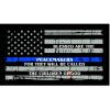 Thin Blue Line Blessed are the Peacemakers Flag Decal 4" or 6" Thumbnail