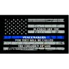 Thin Blue Line Blessed are the Peacemakers Flag Decal 4" or 6" Thumbnail