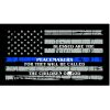 Thin Blue Line Blessed are the Peacemakers Flag Decal 4" or 6" Thumbnail