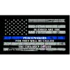 Thin Blue Line Blessed are the Peacemakers Flag Decal 4" or 6" Thumbnail