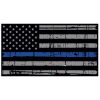 Blue Line Distressed Flag Decal 4" or 6" Thumbnail