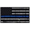 Blue Line Distressed Flag Decal 4" or 6" Thumbnail