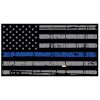 Blue Line Distressed Flag Decal 4" or 6" Thumbnail