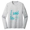 Sublimatable PosiCharge Long Sleeve Electric Heather Tee Thumbnail
