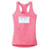 Multi-Color Sublimatable Ladies PosiCharge Electric Heather Racerback Tank Thumbnail