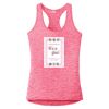 Multi-Color Sublimatable Ladies PosiCharge Electric Heather Racerback Tank Thumbnail