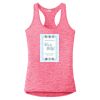 Multi-Color Sublimatable Ladies PosiCharge Electric Heather Racerback Tank Thumbnail