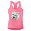 Multi-Color Sublimatable Ladies PosiCharge Electric Heather Racerback Tank Thumbnail