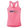 Multi-Color Sublimatable Ladies PosiCharge Electric Heather Racerback Tank Thumbnail