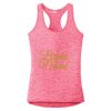 Multi-Color Sublimatable Ladies PosiCharge Electric Heather Racerback Tank Thumbnail