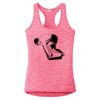 Multi-Color Sublimatable Ladies PosiCharge Electric Heather Racerback Tank Thumbnail